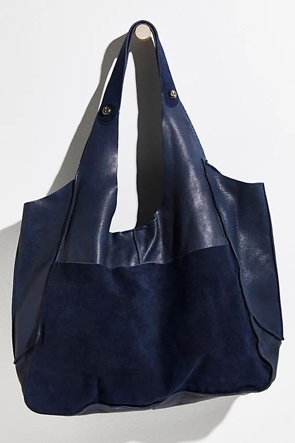 Tuscan Leather Tote by FP Collection at Free People, French Blue, One Size | Free People (Global - UK&FR Excluded)