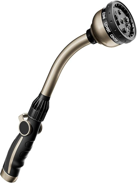 RESTMO Watering Wand Heavy Duty, Metal Garden Hose Wand with 10 Spray Patterns, 15-Inch Long Hose... | Amazon (US)