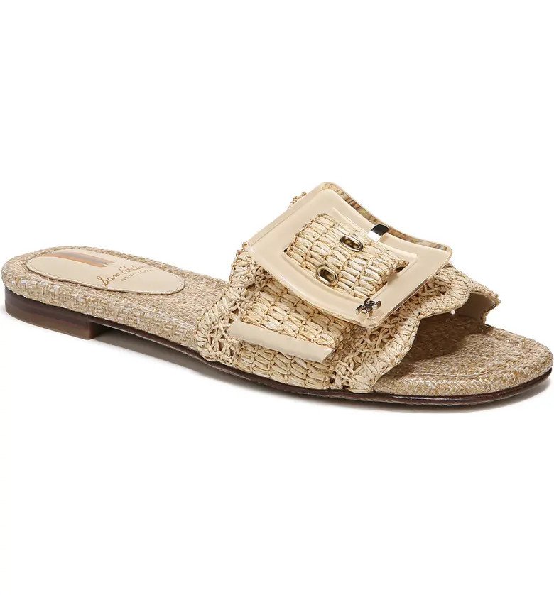 Bambi Raffia Buckle Slide Sandal (Women) | Nordstrom