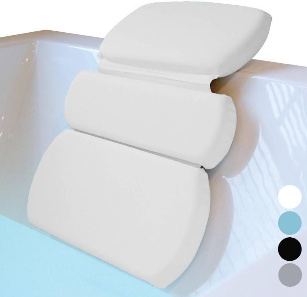 GORILLA GRIP Bath Pillow for Tub, Improved Suction Cups, Luxury Bathtub Pillows, Headrest for Nec... | Amazon (US)