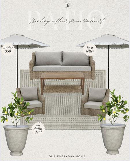 Patio refresh, outdoor furniture, planters, faux topiaries, home decor, our everyday home, Area rug, home, console, wall art, swivel chair, side table, sconces, coffee table, coffee table decor, bedroom, dining room, kitchen, light fixture, amazon, Walmart, neutral decor, budget friendly, affordable home decor, home office, tv stand, sectional sofa, dining table, dining room

#LTKsalealert #LTKhome #LTKSeasonal