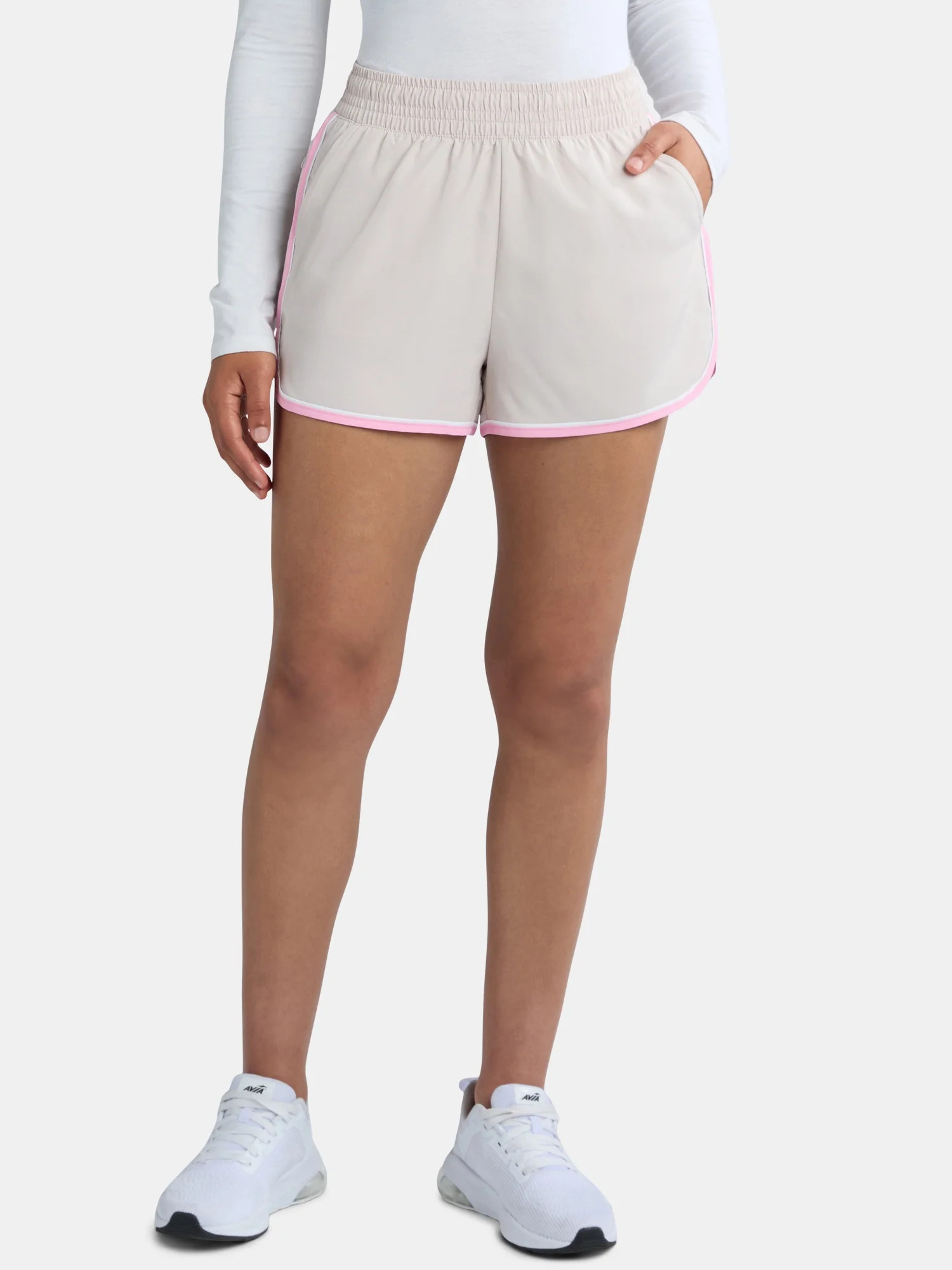 Athletic Works Women's and Women's Plus Piped Running Shorts, Sizes XS-4X | Walmart (US)