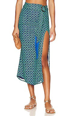 House of Harlow 1960 x REVOLVE Didier Midi Skirt in Blue Multi from Revolve.com | Revolve Clothing (Global)