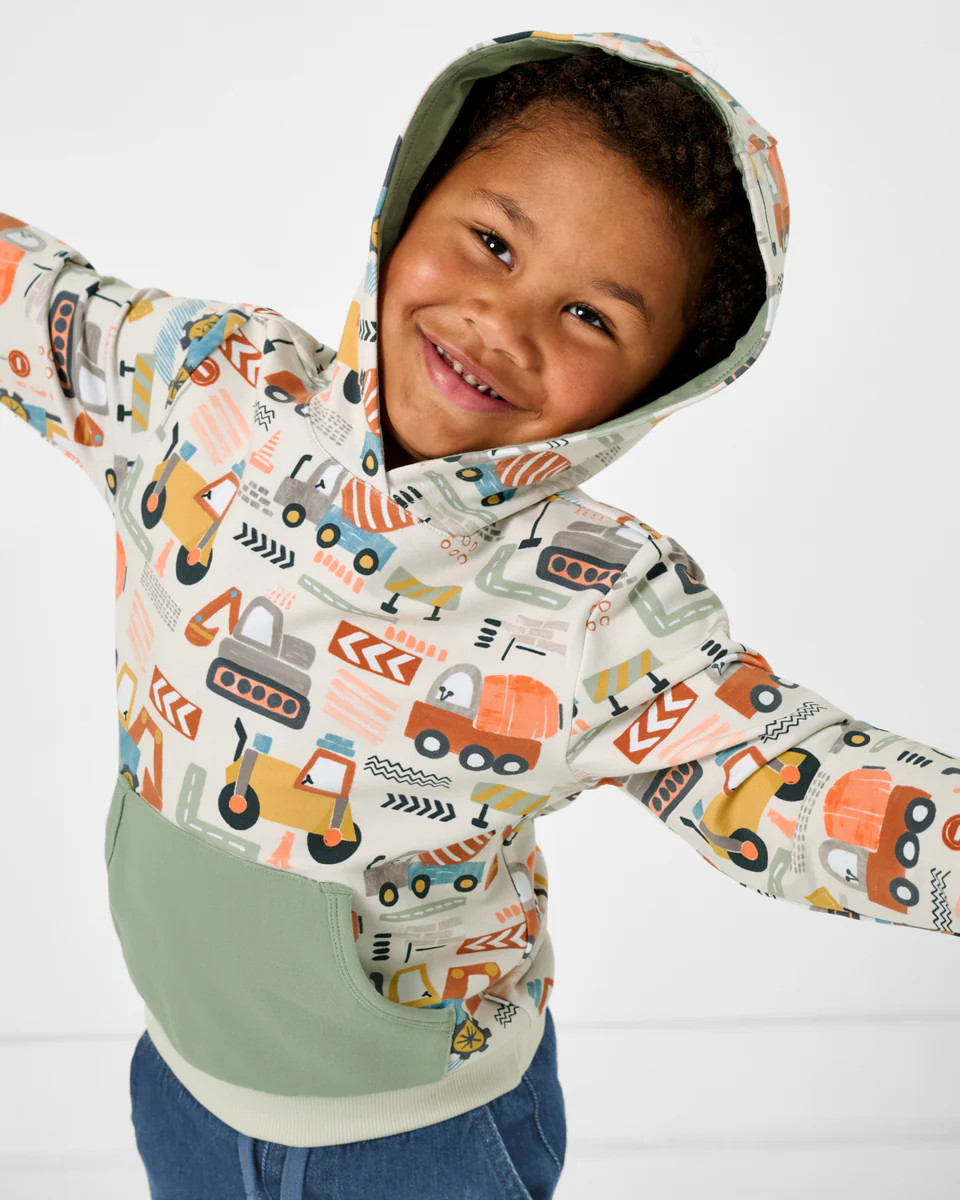 Mini Builders Pullover Hoodie | Little Sleepies