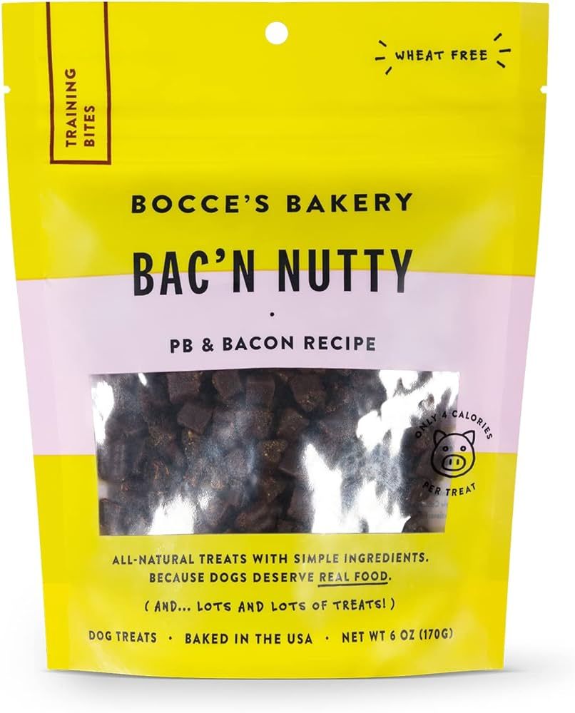 Bocce's Bakery Bac'N Nutty Training Treats for Dogs, Wheat-Free Dog Treats, Made with Real Ingred... | Amazon (US)