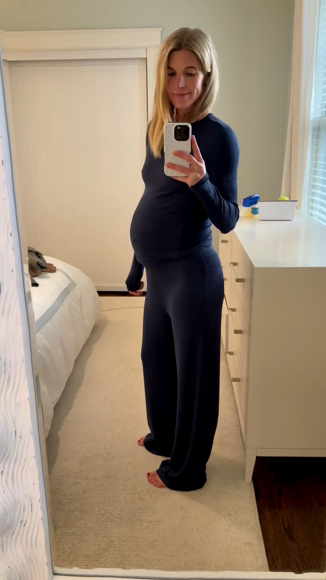 The literal best pregnancy or postpartum outfit. Completely lived up to the hype. Wearing a medium in both the top and bottom

Postpartum lounge outfits, pregnancy lounge outfits, casual pregnancy outfit, 36 weeks pregnant , slinky rib long sleeve shirt, navy long sleeve shirt , soft long sleeve shirt, gifts for new moms 

#LTKFindsUnder100 #LTKHoliday #LTKGiftGuide