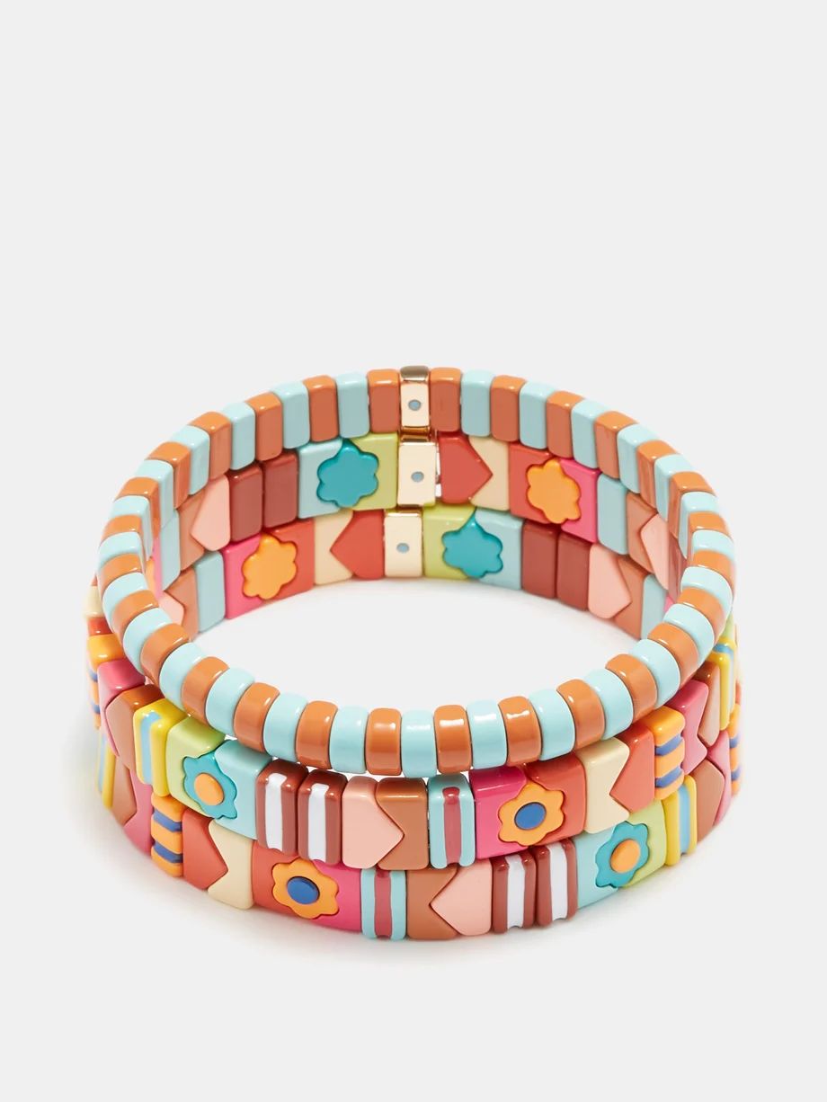 Desert Rose Patchwork enamelled bracelet set | Roxanne Assoulin | Matches (US)
