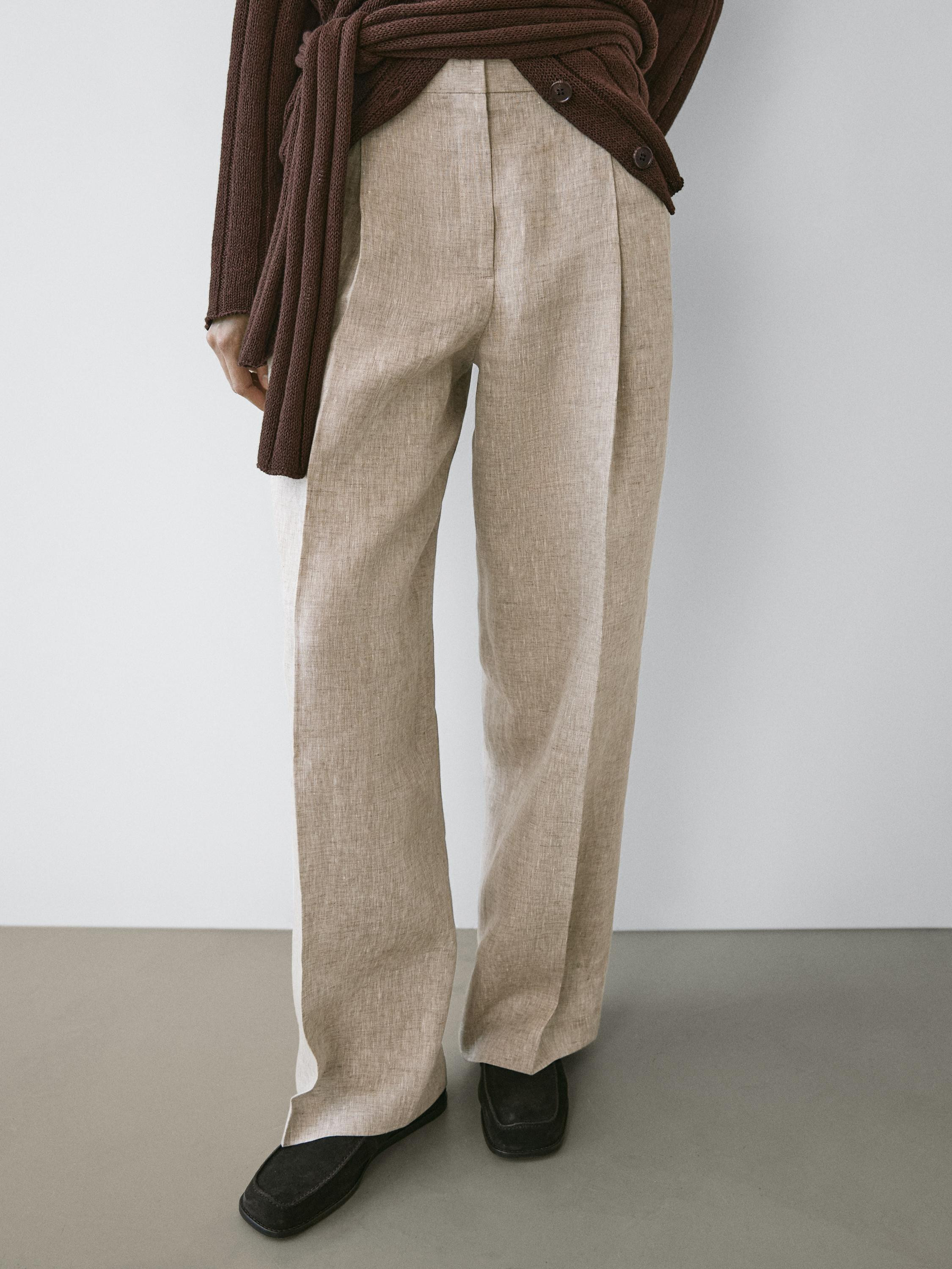 Linen suit trousers | Massimo Dutti UK