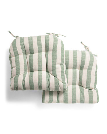 2pk Indoor Outdoor Marina Tufted Chair Pads | TJ Maxx