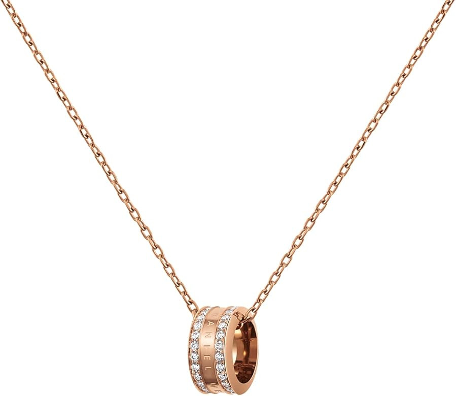 Amazon.com: Daniel Wellington Elan Necklace One Size Stainless Steel (316L) And Rose Gold Plating... | Amazon (US)