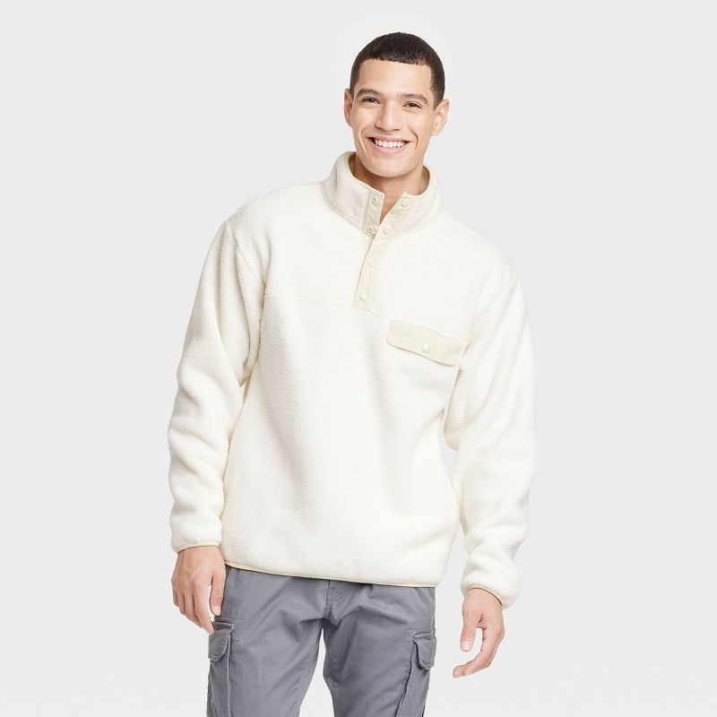 Men's Sherpa Snap Placket Pullover - Goodfellow & Co™ | Target