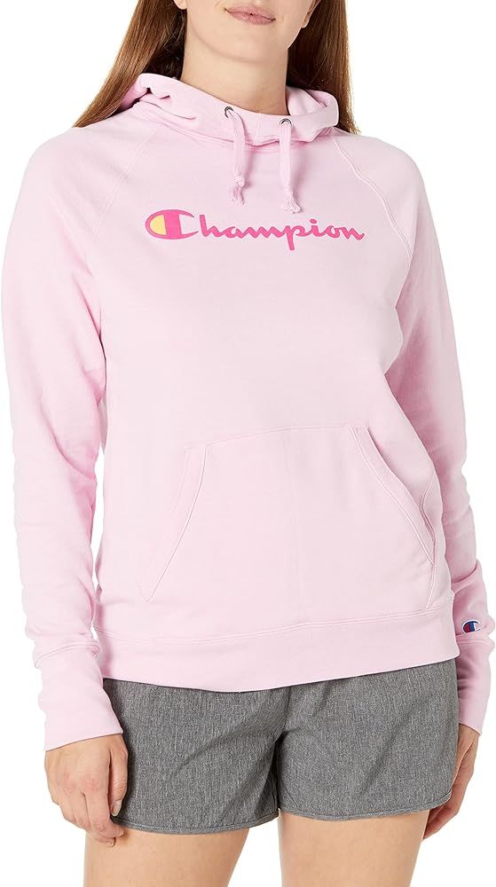 Champion Women's Powerblend Fleece Hoodie, Script Logo | Amazon (US)