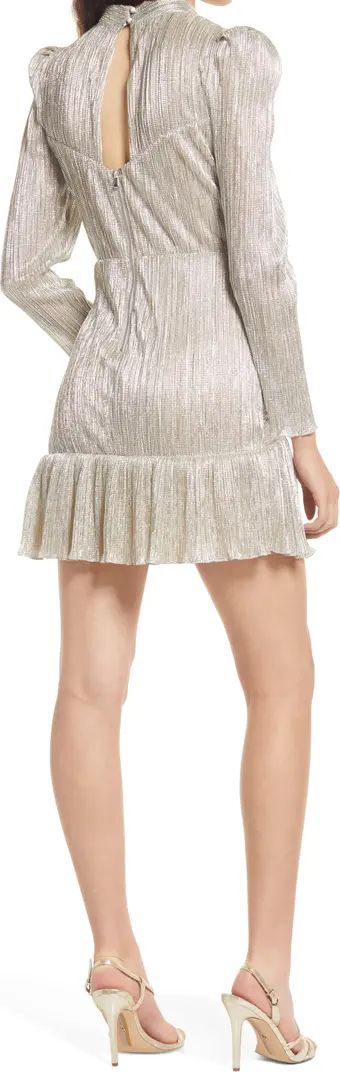 Saydee Metallic Long Sleeve Minidress | Nordstrom