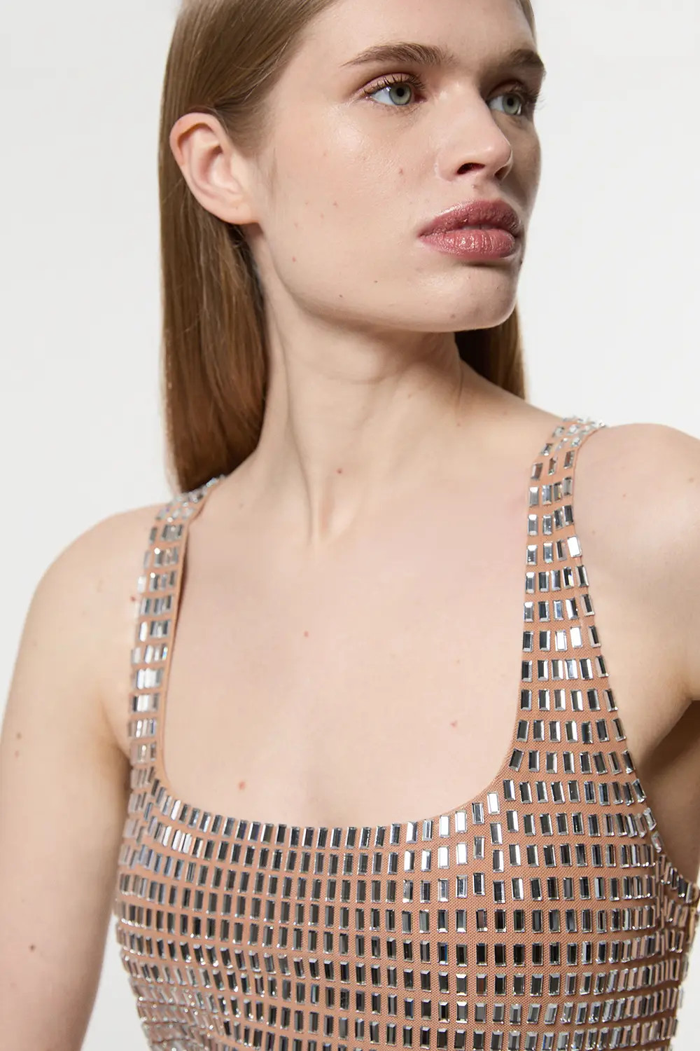 Premium Crystal Embellished Midi Dress | Karen Millen
