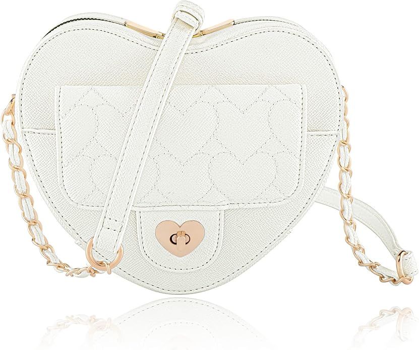 Ayliss Women Crossbody Handbag Purse Heart Shape Shoulder Handbag Small Satchel Crossbody Evening... | Amazon (US)