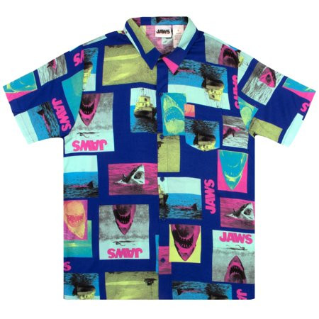 Jaws Short Sleeve Casual Shirt Jaw Button Up T-Shirt for Mens (Size XS-XXXL) | Walmart (US)