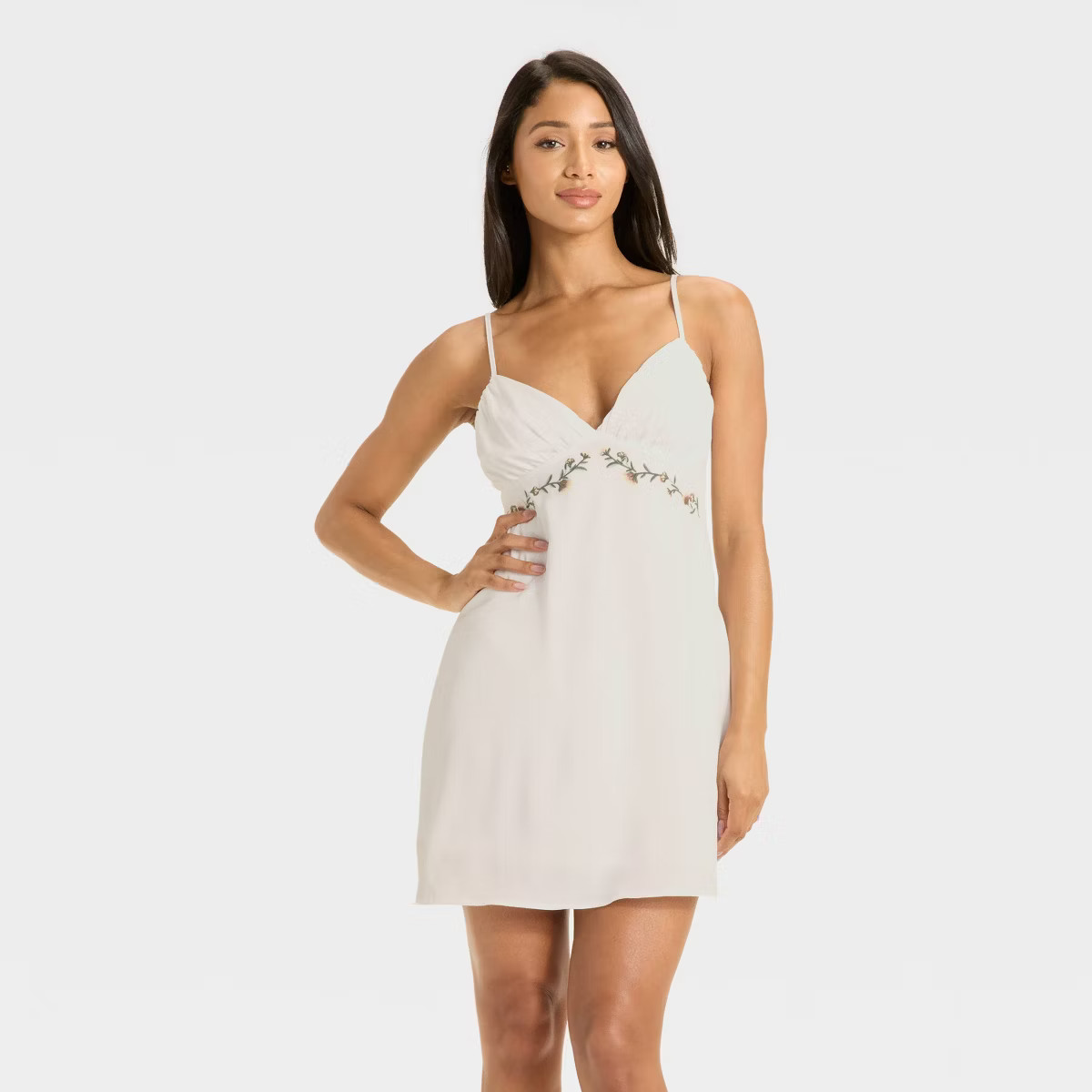 Women's Embroidered Crepe Mini A-Line Dress - Wild Fable™ | Target