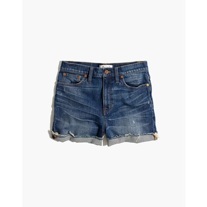 High-Rise Denim Boyshorts in Glenoaks Wash: Cutoff Edition | Madewell