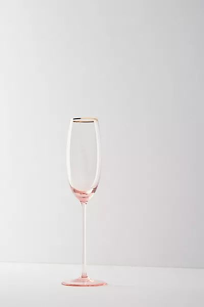 Gilded Rim Flute | Anthropologie (US)