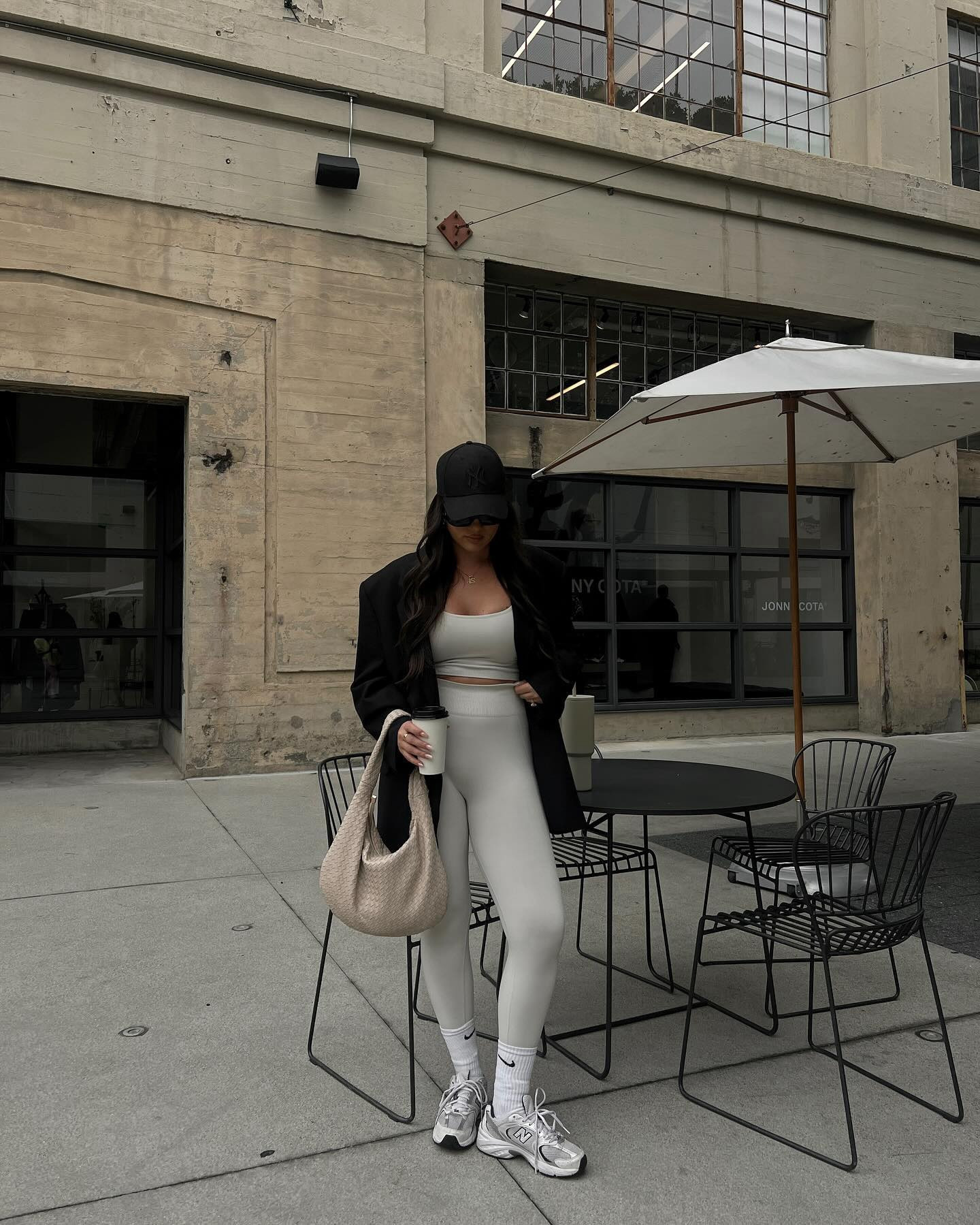 Back to the streets(tyle) ☕️🖤 or at least mixing it in with the summer vibes

Neutral workout set, neutral style, casual chic outfit 

#LTKStyleTip #LTKShoeCrush #LTKFitness