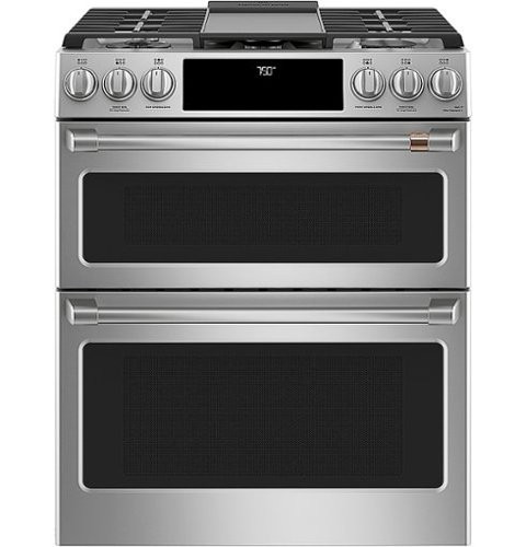 Café - 6.7 Cu. Ft. Slide-In Double Oven Gas True Convection Range with Built-In WiFi - Stainless ste | Best Buy U.S.