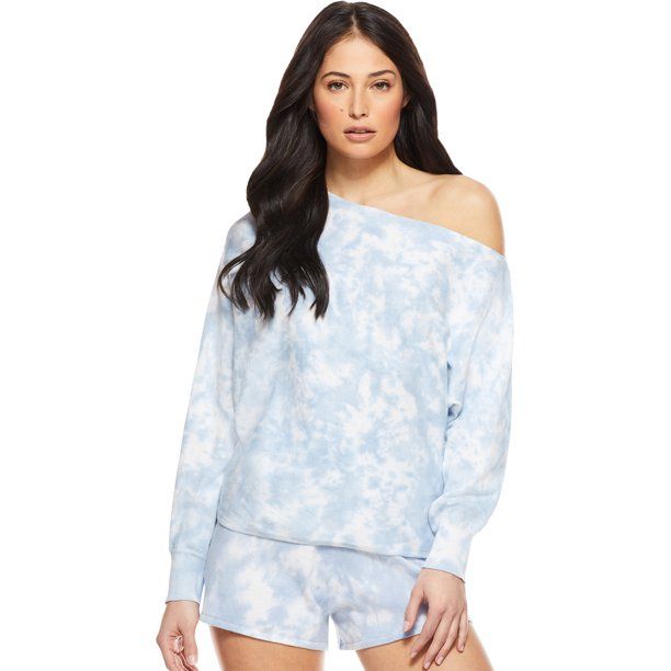 Sofia Jeans by Sofia Vergara Women’s One Shoulder Tie Dye Lightweight Shirt | Walmart (US)