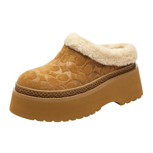 Coach Women's Cecelia Shearling Clog, Tobacco, 10 | Amazon (US)