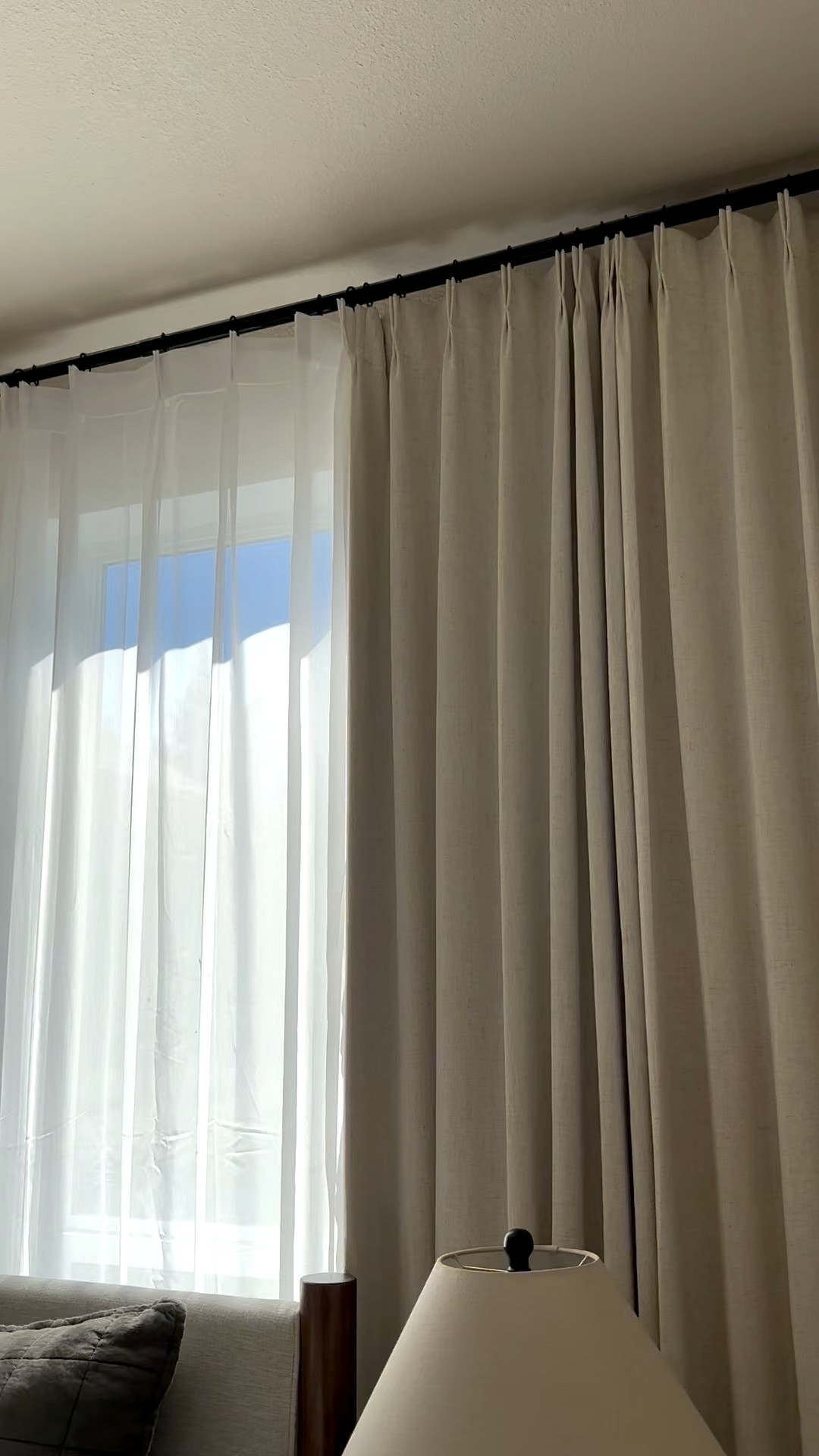 Bedroom curtain update! I added a sheer curtain in the middle and they look way better! Luxurious! (A lot of the time you do a double rod for this but I didn’t and it works just fine when closing the curtains)

Curtains, designer look for less, pottery barn, restoration hardware, designer dupes, Amazon curtains, bedroom inspiration 

#LTKHome #LTKStyleTip #LTKFindsUnder100