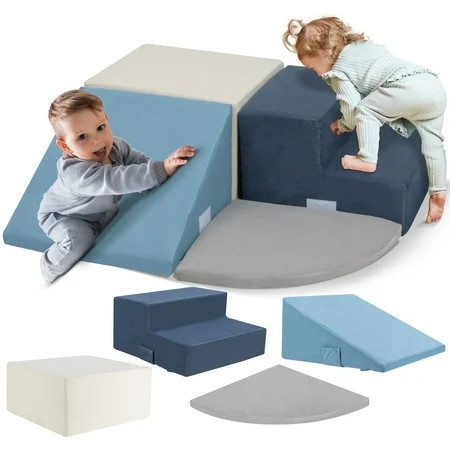 Foam Baby Climbing Blocks for Toddlers 1-3,4 Piece Kids Climbing Toys Indoor,Soft Play Climbing, Modern | Walmart (US)