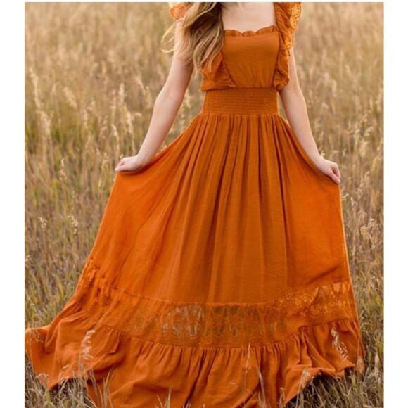 Joyfolie Dawn Dress in Spice Taylor Swift Eras Evermore Dress Sz L | Poshmark