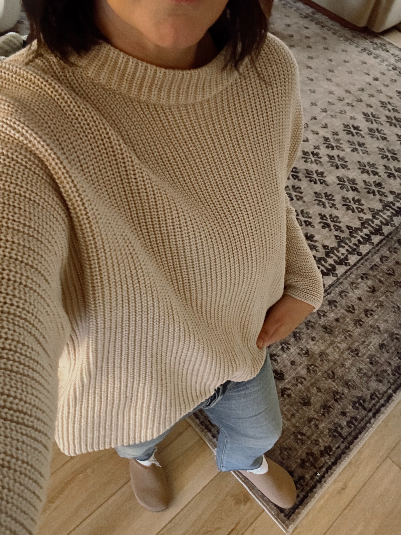 Found the best frank and Eileen dupe sweater! Under $100! (Both are linked below!)

I’m in the large. 