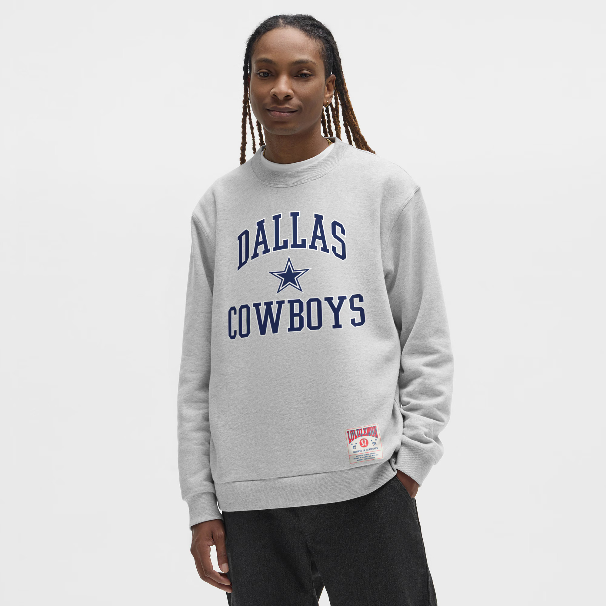Dallas Cowboys lululemon Steady State Sweatshirt - Heathered Silver Drop | Fanatics