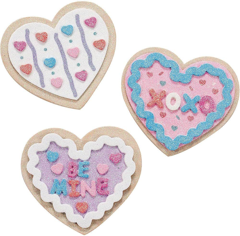 Valentine Cookie Foam Magnets Craft Kit - Makes 12 - Valentine's Day Crafts for Kids | Amazon (US)