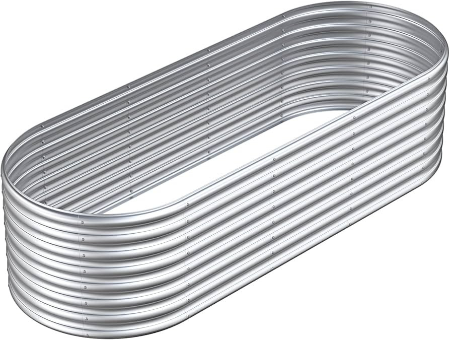 FRIZIONE 8x3x2FT Galvanized Metal Raised Garden Bed for Vegetables, Outdoor Garden Raised Planter... | Amazon (US)