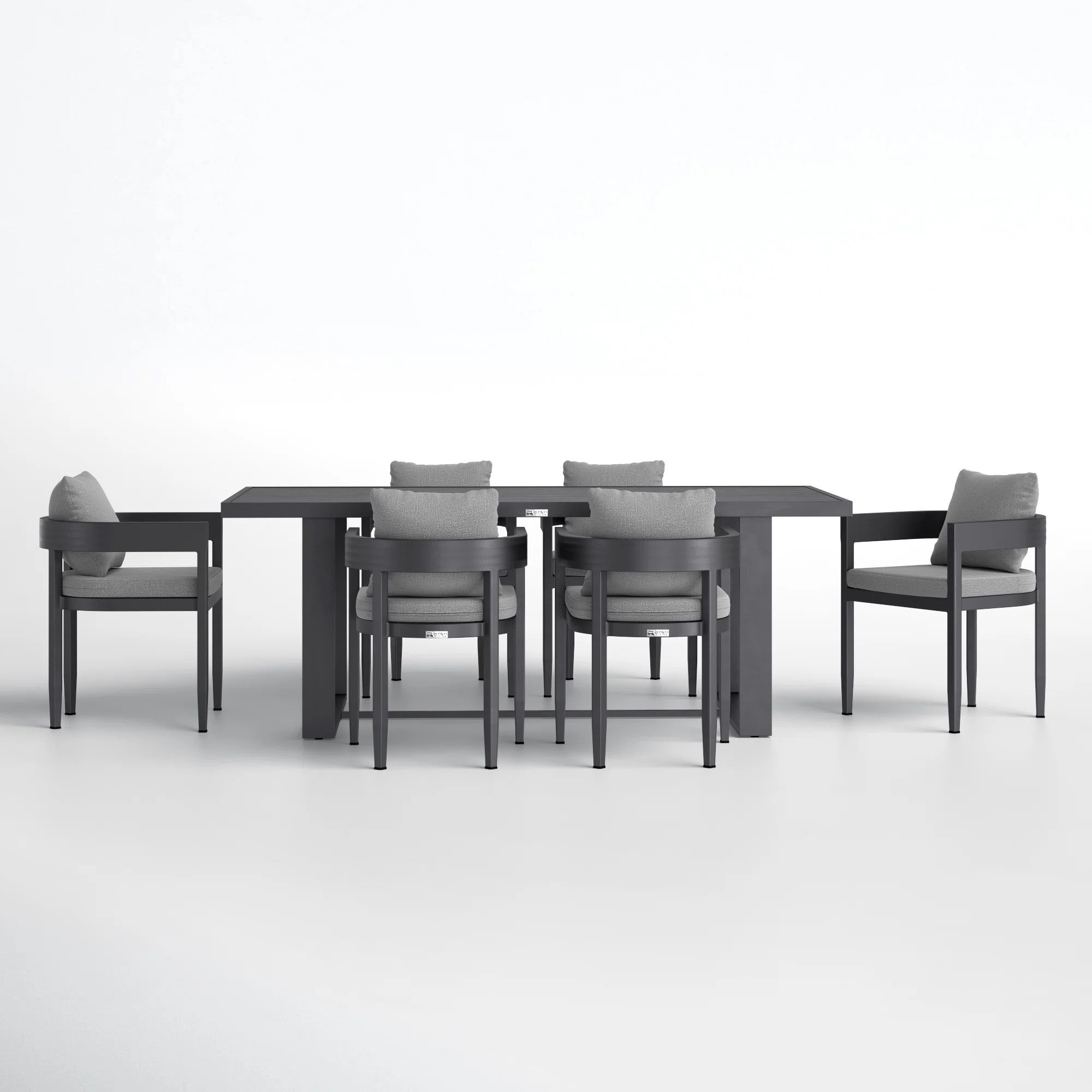 Elza Rectangular 6 - Person Outdoor Dining Set with Cushions | Wayfair North America