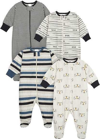 Onesies Brand Baby Boys' 4-Pack Sleep 'N Play Footie | Amazon (US)