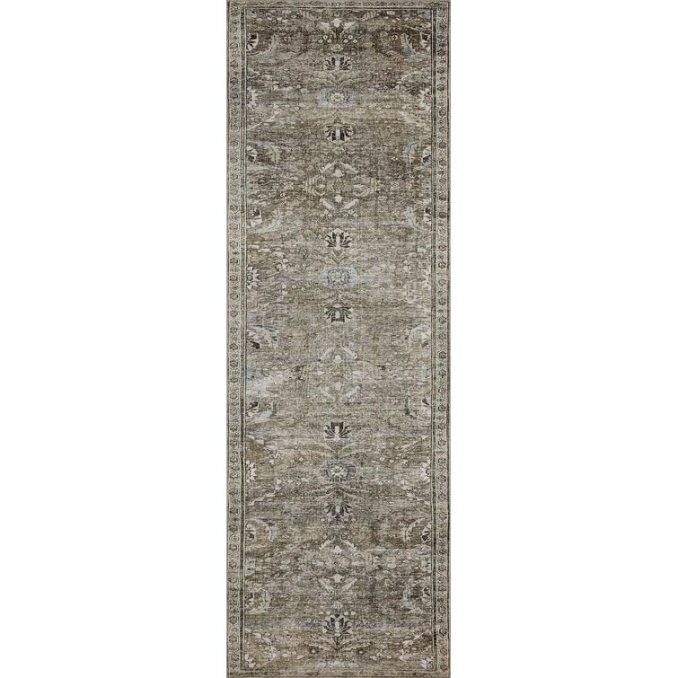 Sim Power Loom Performance Green/Beige Rug | Wayfair North America