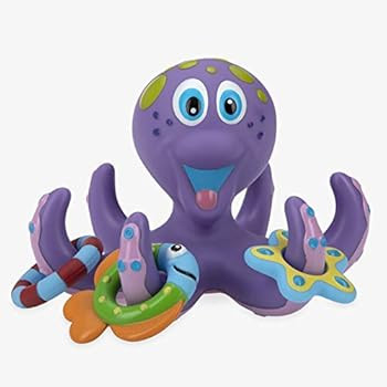 Nuby Floating Purple Octopus with 3 Hoopla Rings Interactive Bath Toy | Amazon (US)