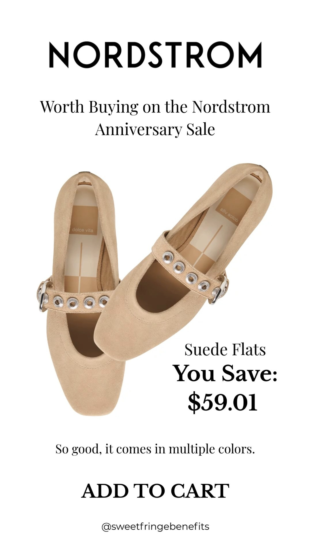 These suede flats are one of the best shoe buys from the Nordstrom Anniversary Sale!

They're timeless, incredibly versatile, and the studded strap adds just the right amount of detail. Available in multiple colors, they're an easy pair you'll wear with jeans, dresses, and trousers all season long.

💡 LTK MADE EASY
❤️ Heart = Support my posts!
🔖 Save = Get sale & restock alerts
📋 Lists = Keep favorites organized
📲 Share = Send lists and products to a friend. Hello, Christmas List!
💬 Comment = Ask me anything about sizing or styling. :-) 

 #LTKootd #LTKOver40 #LTKSaleAlert
