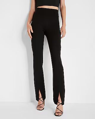 High Waisted Luxe Comfort Straight Slit Columnist Pant | Express
