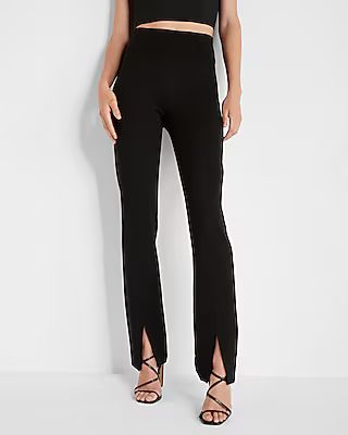 Columnist High Waisted Front Vent Straight Pant | Express