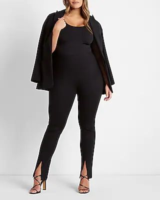 High Waisted Luxe Comfort Straight Slit Columnist Pant | Express