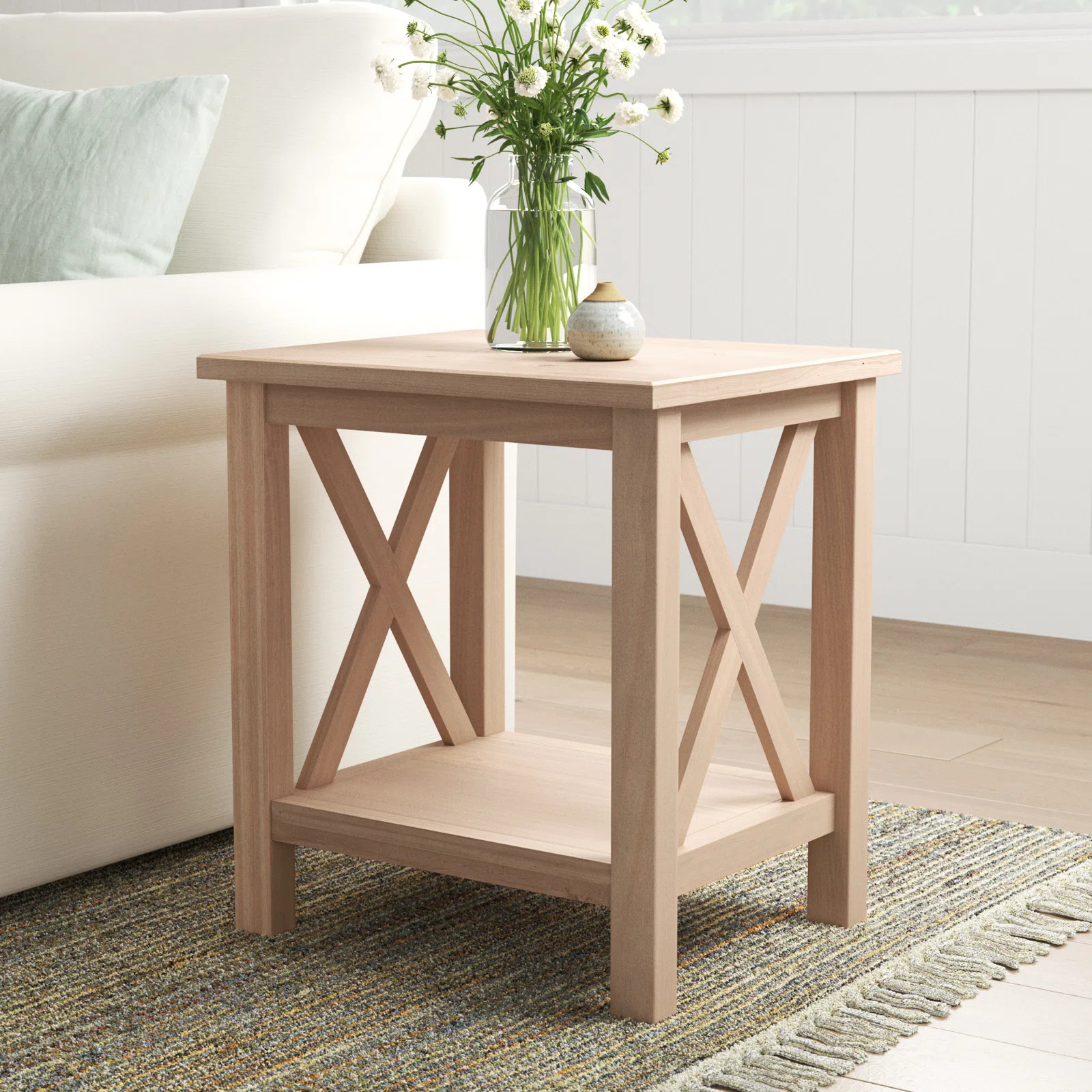 Stimpson 22'' Tall Solid Wood End Table | Wayfair North America