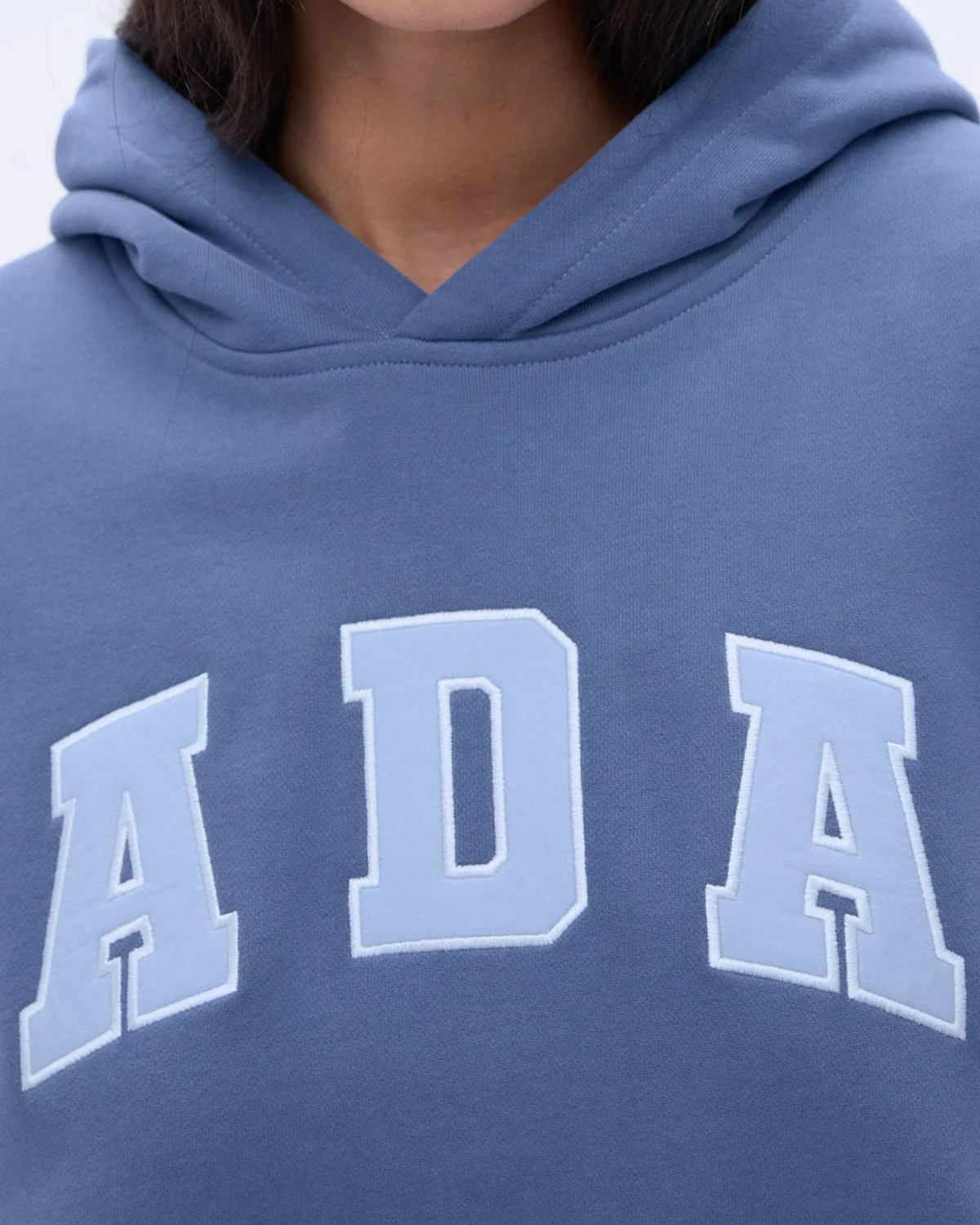 ADA Oversized Hoodie - Vintage Blue/Powder Blue | Adanola UK
