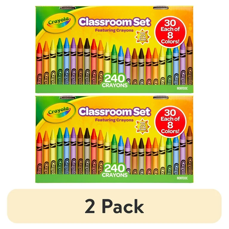(2 pack) Crayola Classroom Set Bulk Crayons, 240 Ct, Classroom Supplies for Teachers, Back to Sch... | Walmart (US)
