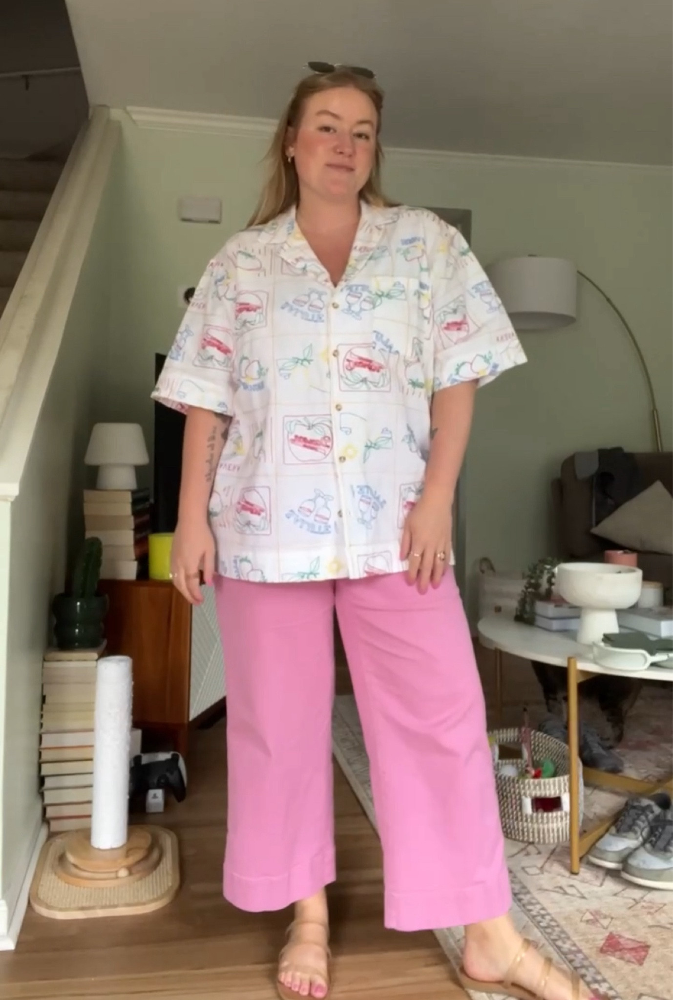 summer outfit, casual work outfit, colorful style, midsize style, damson madder shirt 

#LTKFindsUnder100 #LTKMidsize #LTKStyleTip