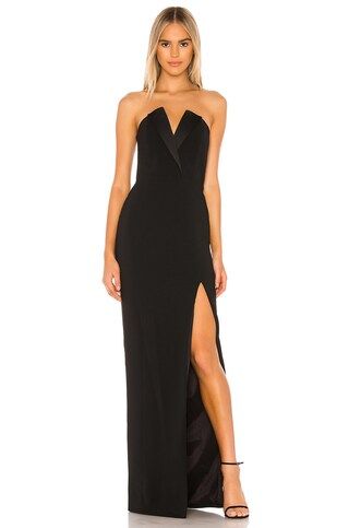 Jay Godfrey Sylvia Strapless Tux Gown in Black from Revolve.com | Revolve Clothing (Global)