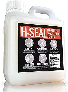 H-SEAL Concrete COUNTERTOP/WORKTOP Sealer | Food Safe/Grade | High Temp | Matte Finish | Waterpro... | Amazon (US)