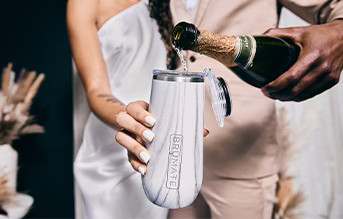 Glitter Rose Gold Champagne Flute | Brumate