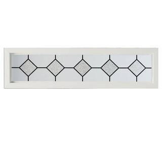 Hy-Lite 47.5 in. x 11.5 in Mission Decorative Glass Picture Vinyl Window - White DF4711MISSVRWH -... | The Home Depot